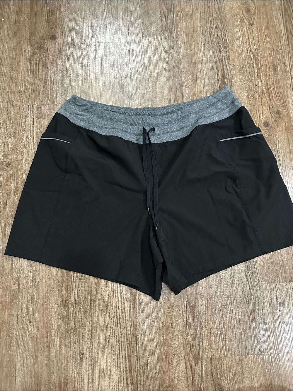 RBX Black Shorts with Gray Waistband